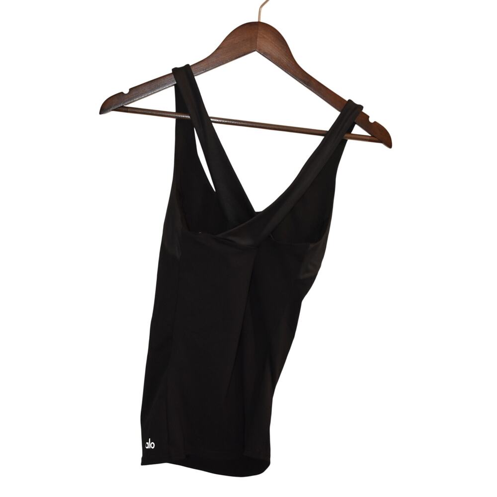 Alo Yoga Cross Back Tank Top with Leather Detail Size S - Picture 2 of 5